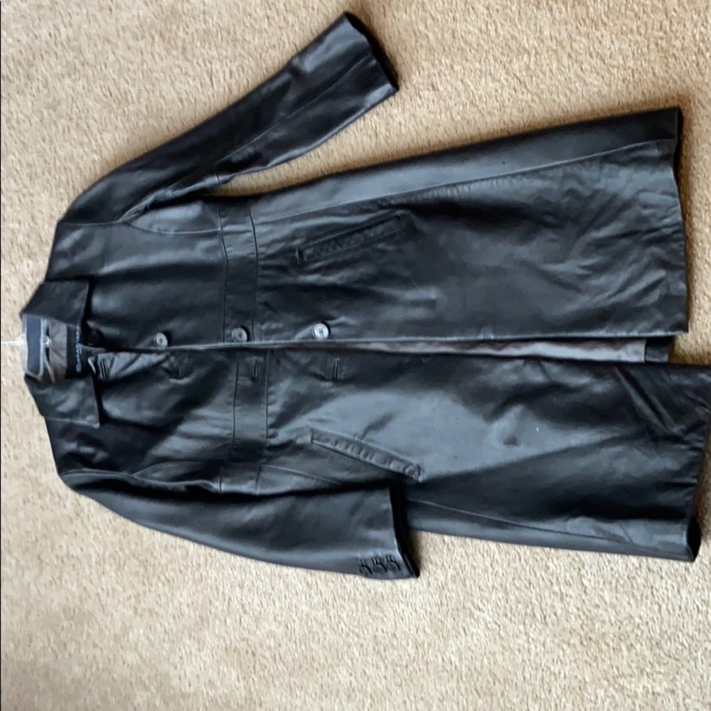 Kenneth Cole leather trench coat